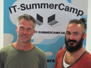 Sie beiden Organisatoren des IT-SummerCamps Andy Laveatz und Alex Cio